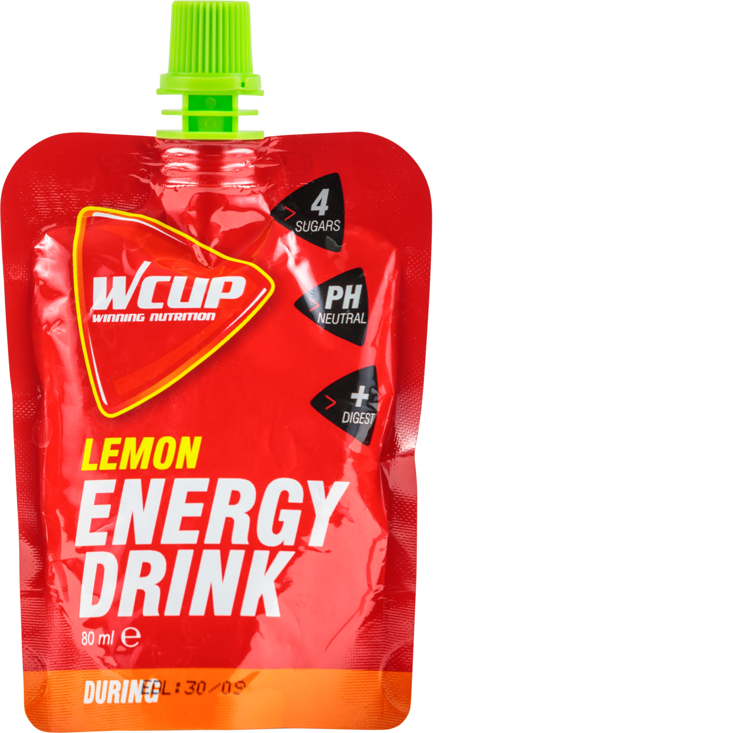 Wcup -énergie boisson citron 80 ml 36 pièces