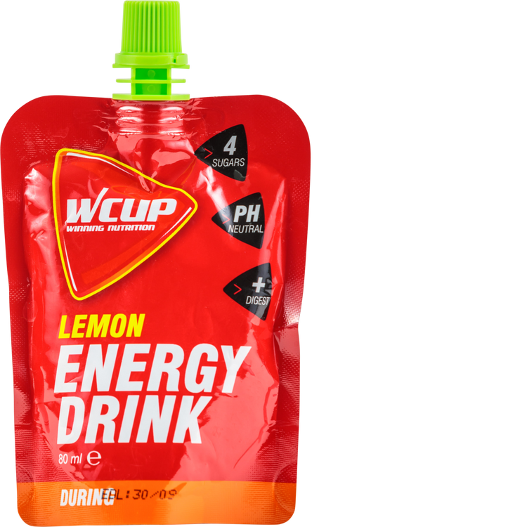 Wcup -énergie boisson citron 80 ml 36 pièces