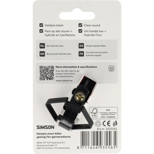 Simson cloche hybride argent