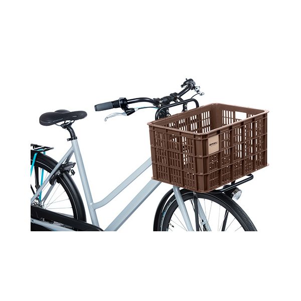 Caisse de vélo de basilic l - grand - 40 litres - brun