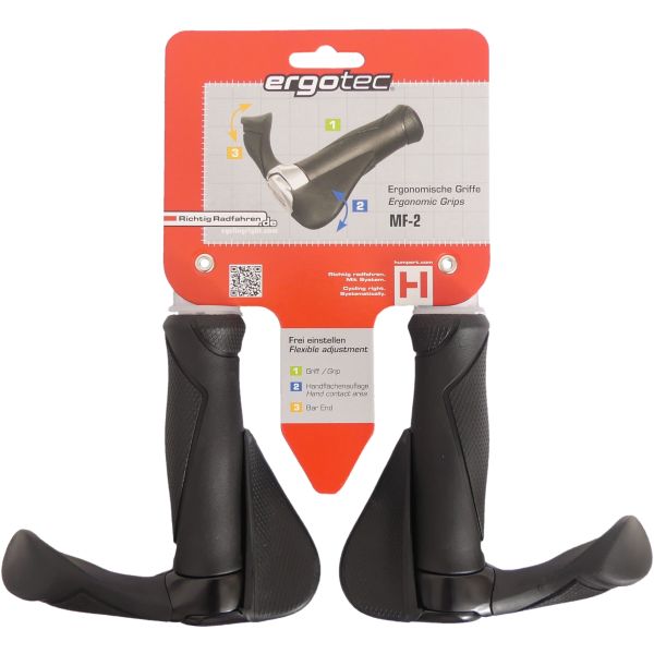 Paire de poignée de première poignée MF2 Small Kraton Aluminium 130 + 130 mm noir