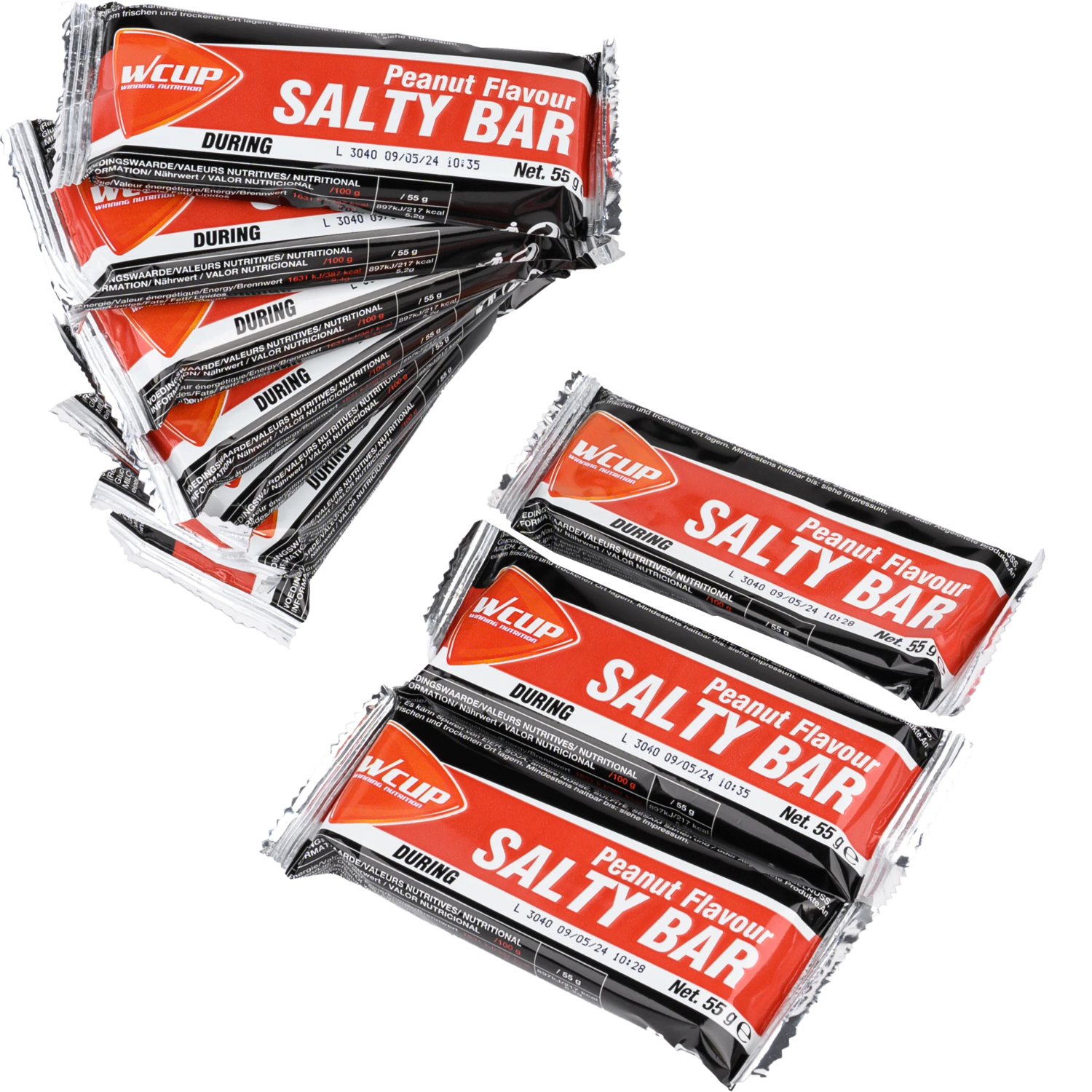 Wcup - barre d'énergie arachide salée 55 grammes 20 pièces