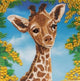 Carte de voeux de la girafe bébé girafe avec enveloppe