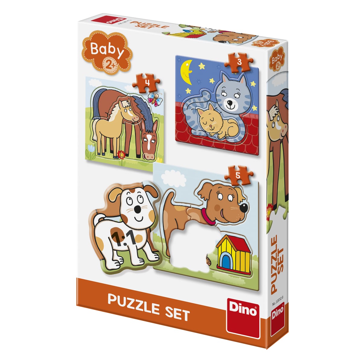 Puzzle - Bébé: Animaux à la ferme - 3 à 5 pièces
