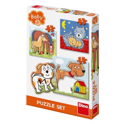 Puzzle - Bébé: Animaux à la ferme - 3 à 5 pièces