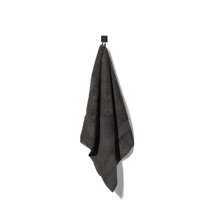 Serviette de bain gris foncé 50x100cm 2 pièces