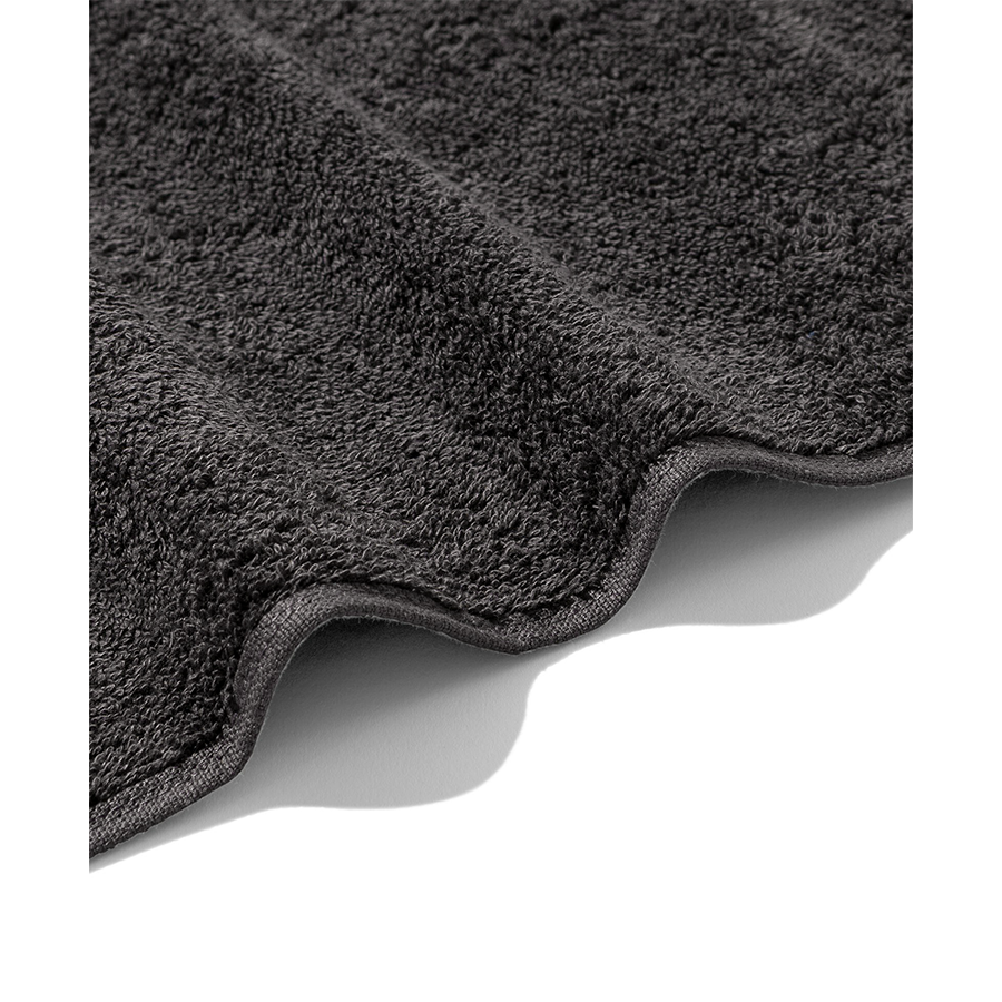 Serviette de bain gris foncé 50x100cm 2 pièces