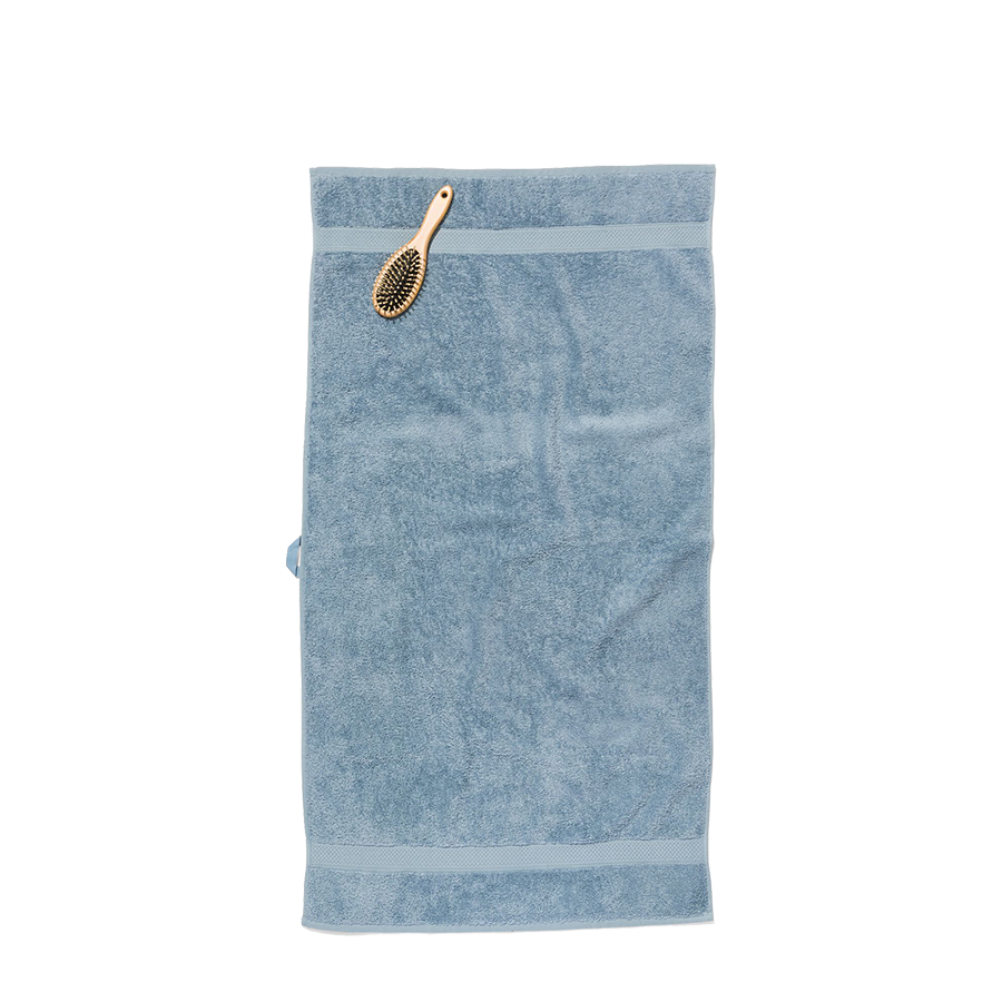 Serviette de bain bleu glacier 60x110cm 2 pièces