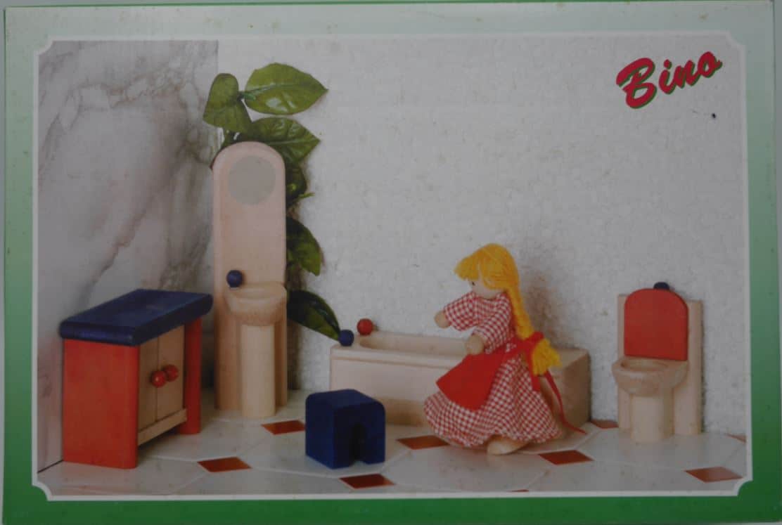 Ensemble de salle de bain de meubles de poupées