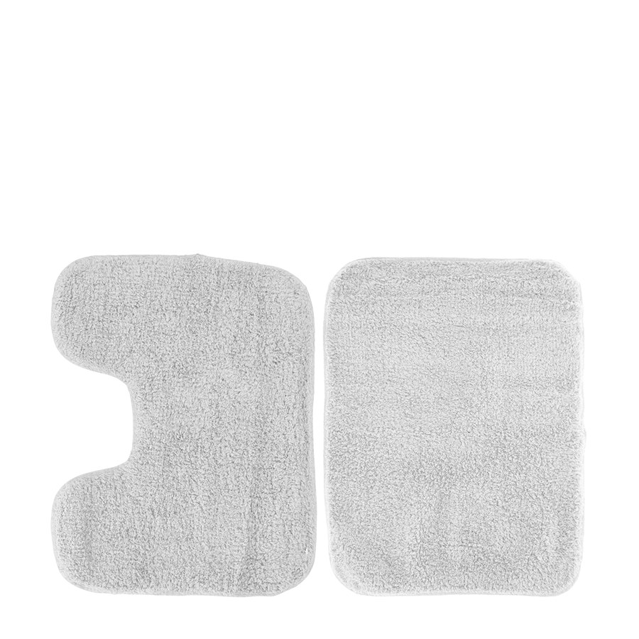 Set de tapis de bain blanc cassé 2 pièces