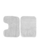 Set de tapis de bain blanc cassé 2 pièces