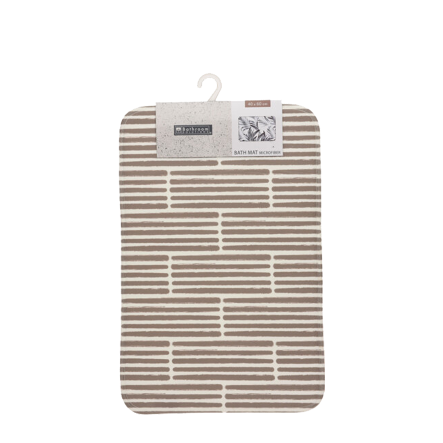 Tapis de bain microfibre brique 60x40cm