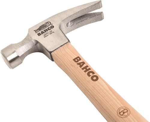 Marteau à griffes Bahco | manche en bois de caryer | griffe droite | 32mm | 570g | 20 onces - 427s-20