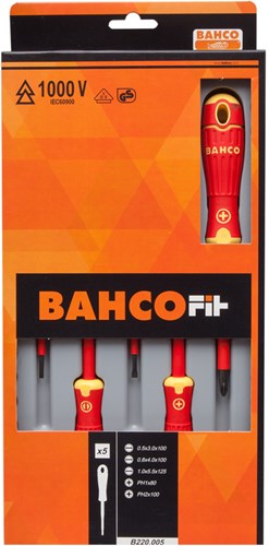 Bahco 5 pcs tournevis isolé lock-ph | b220.005