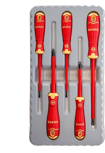 Bahco 5 pièces. tournevis isolé à fente-pz | b220.015