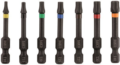 Embout de torsion Ty Bahco 1 4 | lourd-du | pour vis Torx® | coloré | t25 x 50 mm - emballage de vente au détail - 66im 50t25c-2p