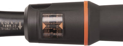 Clé dynamométrique Bahco | double échelle | tête à cliquet fixe 5-25 nm - 74wr-25