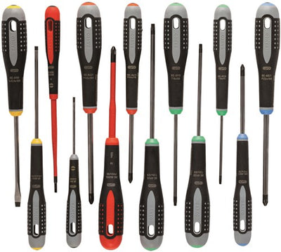 Tournevis Bahco ergo™ | manche à trois composants | fente | Philippe | pozidriv | torx® - 13 pièces - be-9879