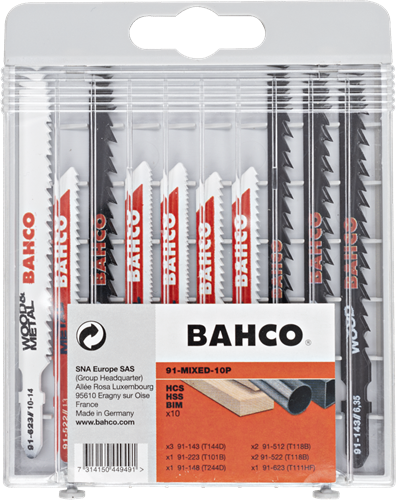 Mélange de jeux de puzzle Bahco | 10 parties - 91-mixtes-10p