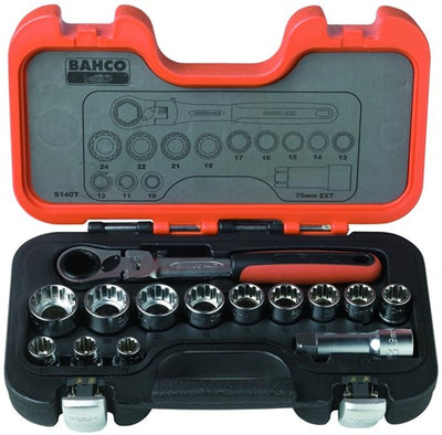 Jeu de clés à douille Bahco 14 pièces spec.