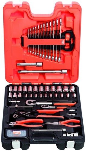 Jeu d'outils à douilles Bahco 1 4 + 1 2 | 81 pièces - s81mix