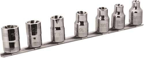 Jeu de prises Bahco 1 2 | torx® - 6 pièces sur rail - 7807te