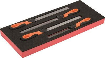 Bahco insert en mousse fit go 1 3 avec limes - 4 pièces - emballage de vente au détail - ff1e5015eh