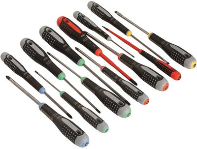 Tournevis Bahco ergo™ | manche à trois composants | fente | Philippe | pozidriv | torx® - 13 pièces - be-9879