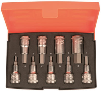 Clés à douille tournevis Bahco 1 2 | hexagone | métrique - 9 pièces - boîtier - s9hex