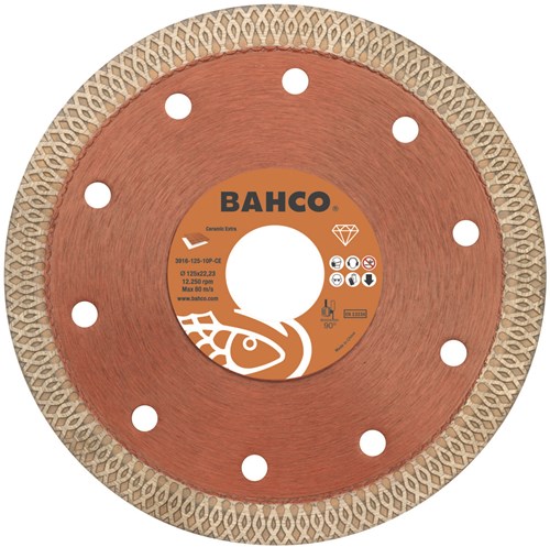Meule Bahco | diamant | pour céramique et carrelage | 125 x 1,2 x 22,23 mm - 3916-125-10p-ce