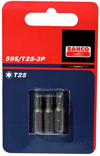 Bahco x3 embouts t25 25mm 1 4 portes standard. | 59s t25-3p