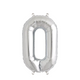 Ballon feuille numéro 0 argent 35cm