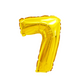 Ballon aluminium numéro 7 doré 45cm