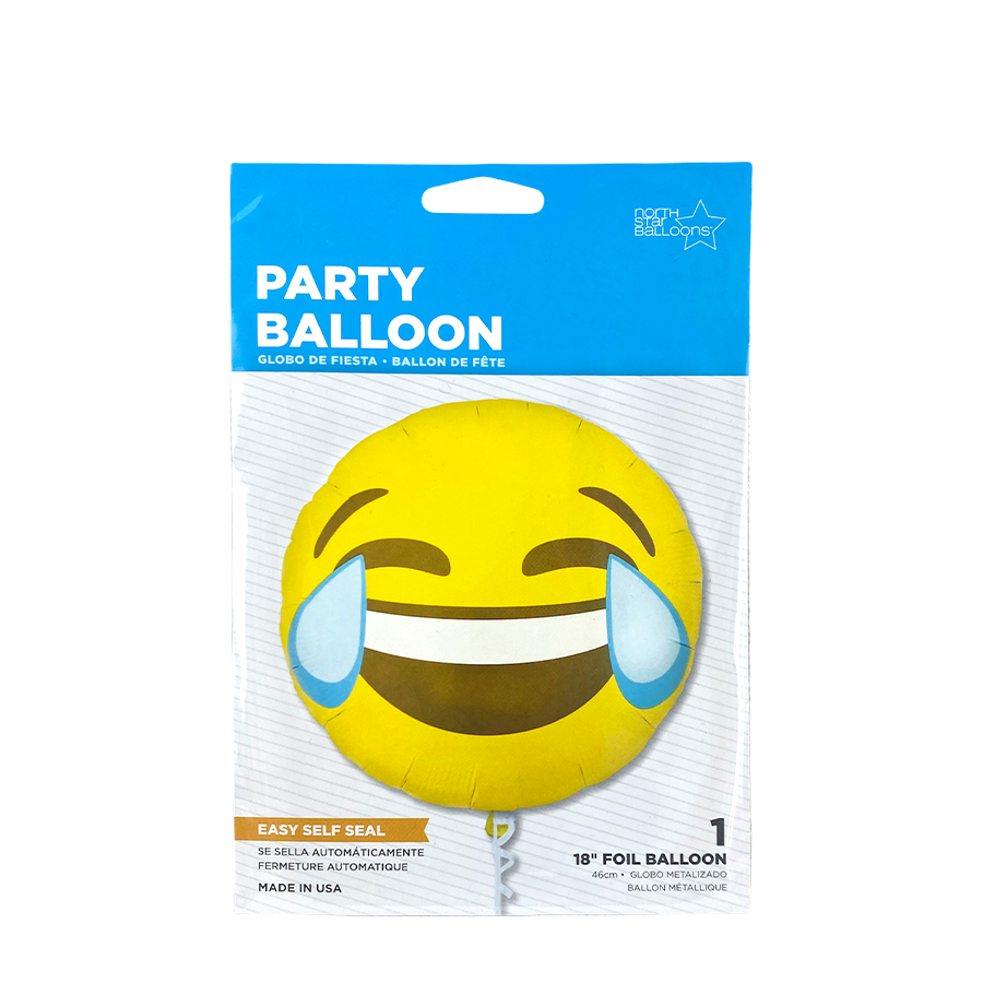 Ballon aluminium emoji qui pleure en riant ø46cm