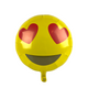 Ballon aluminium emoji coeur yeux ø46cm