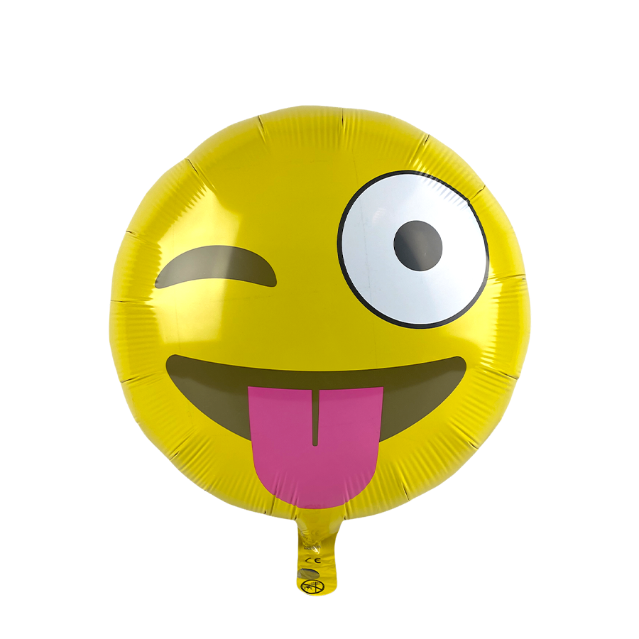 Ballon aluminium emoji clignotant ø46cm