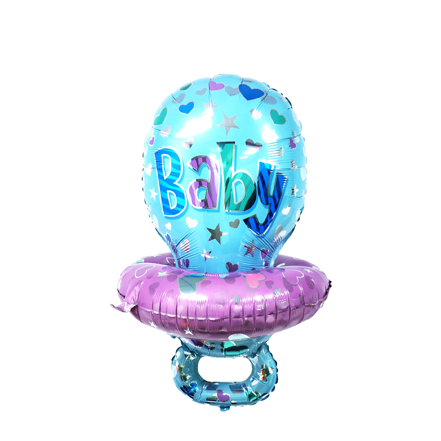 Sucette ballon en aluminium bleu 54x60cm