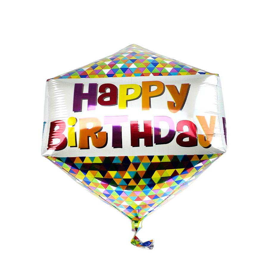Ballon en aluminium joyeux anniversaire 43x53cm