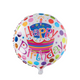 Ballon aluminium joyeux anniversaire gâteau blanc ø46cm
