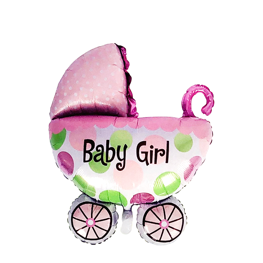 Poussette ballon aluminium bébé fille 108x82cm