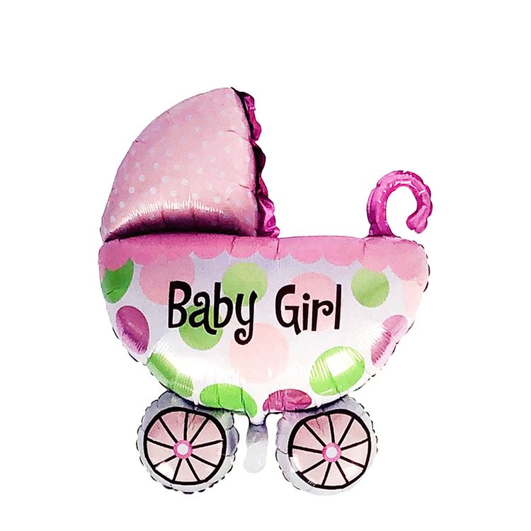 Poussette ballon aluminium bébé fille 108x82cm