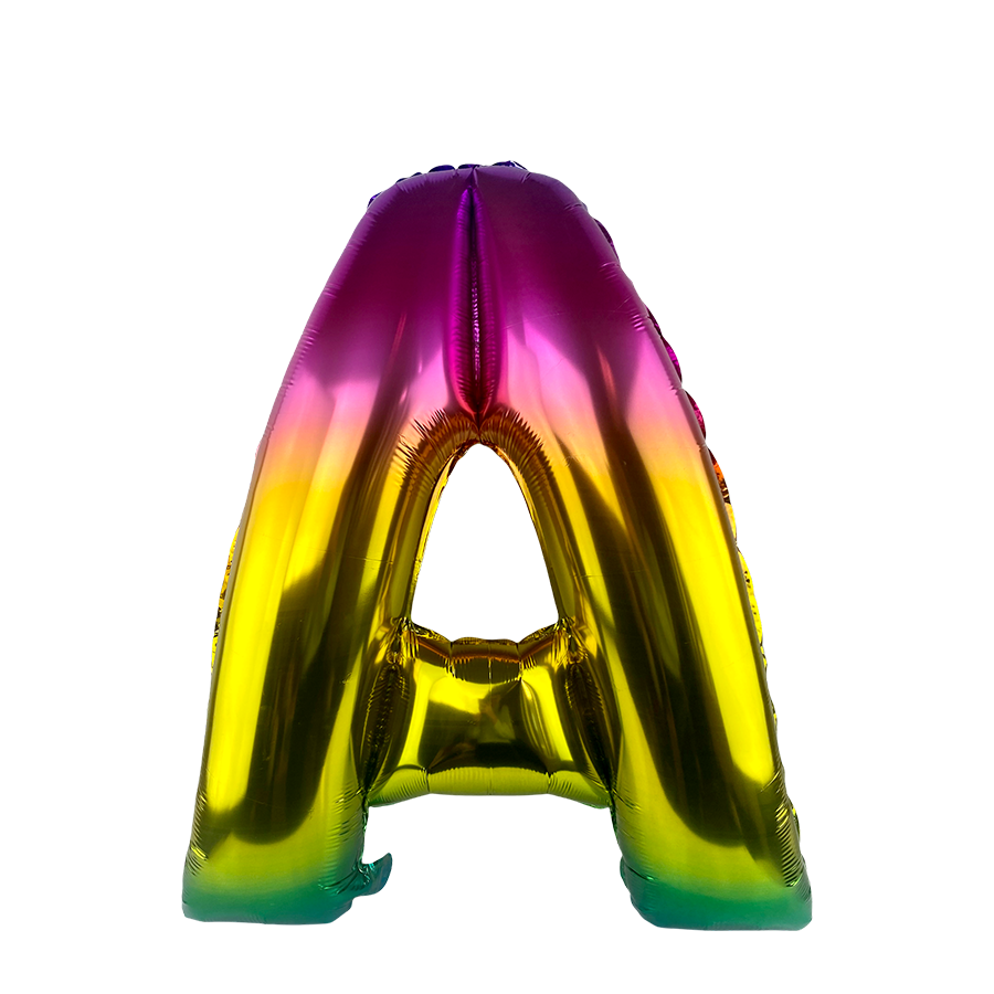 Ballon en aluminium lettre un arc-en-ciel 86cm