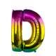 Ballon aluminium lettre d arc-en-ciel 86cm
