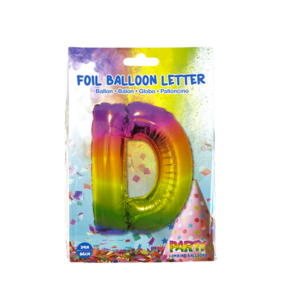 Ballon aluminium lettre d arc-en-ciel 86cm