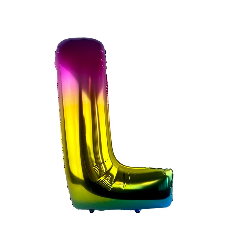 Ballon aluminium lettre l arc-en-ciel 86cm