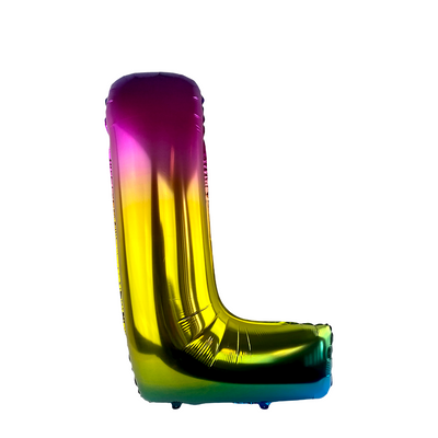 Ballon aluminium lettre l arc-en-ciel 86cm