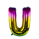 Ballon en aluminium lettre u arc-en-ciel 86cm