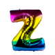 Ballon aluminium lettre z arc-en-ciel 86cm
