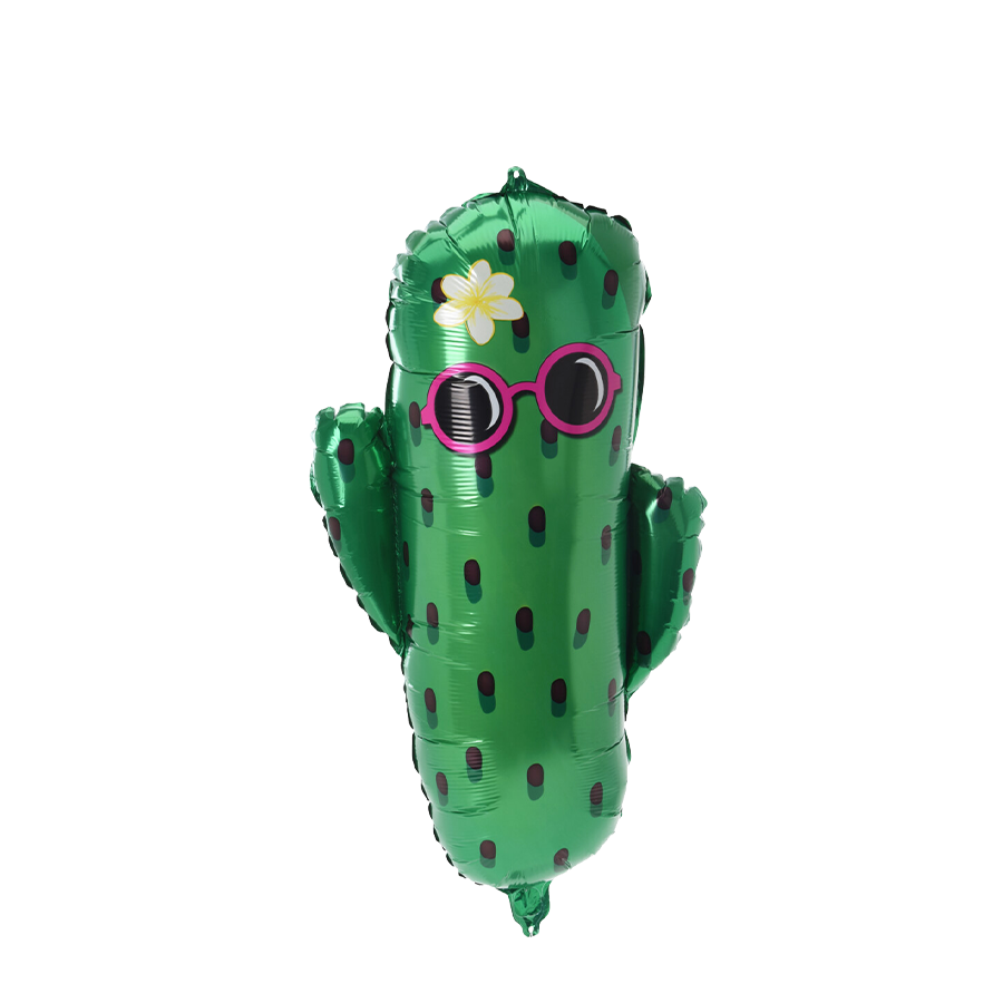 Ballon aluminium cactus d'été 66x30cm