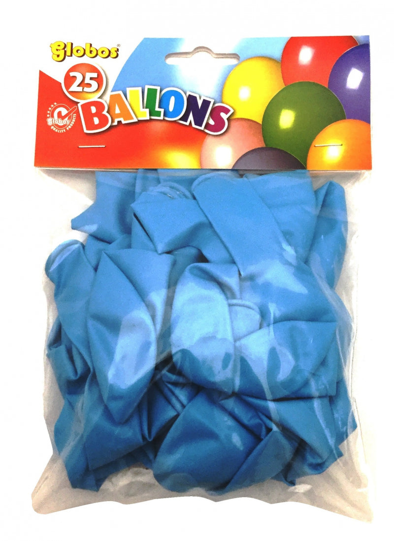Ballons Globos bleu bébé (25 pièces en sachet)
